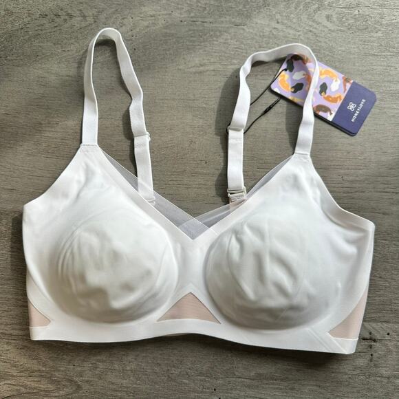 NWT Honeylove Crossover Bra White Med - Picture 2 of 6